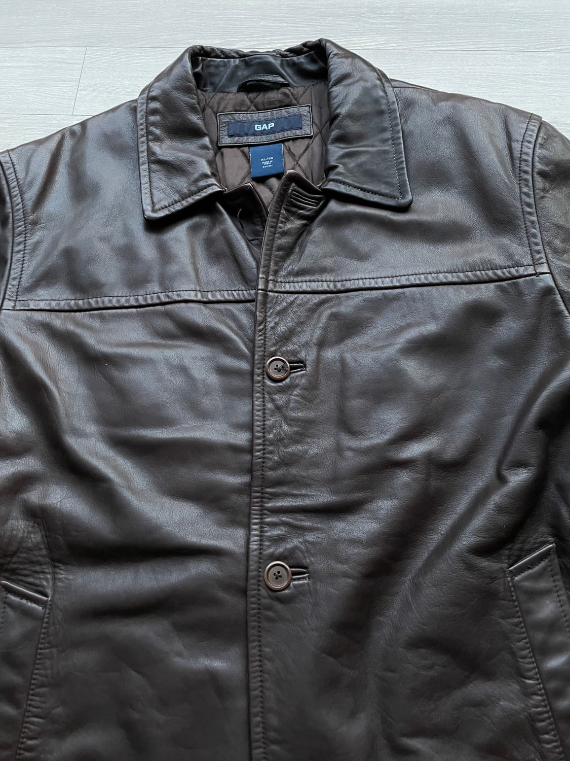 90s 올드갭 레더 카코트 브라운 gap carcoat 상품이미지5