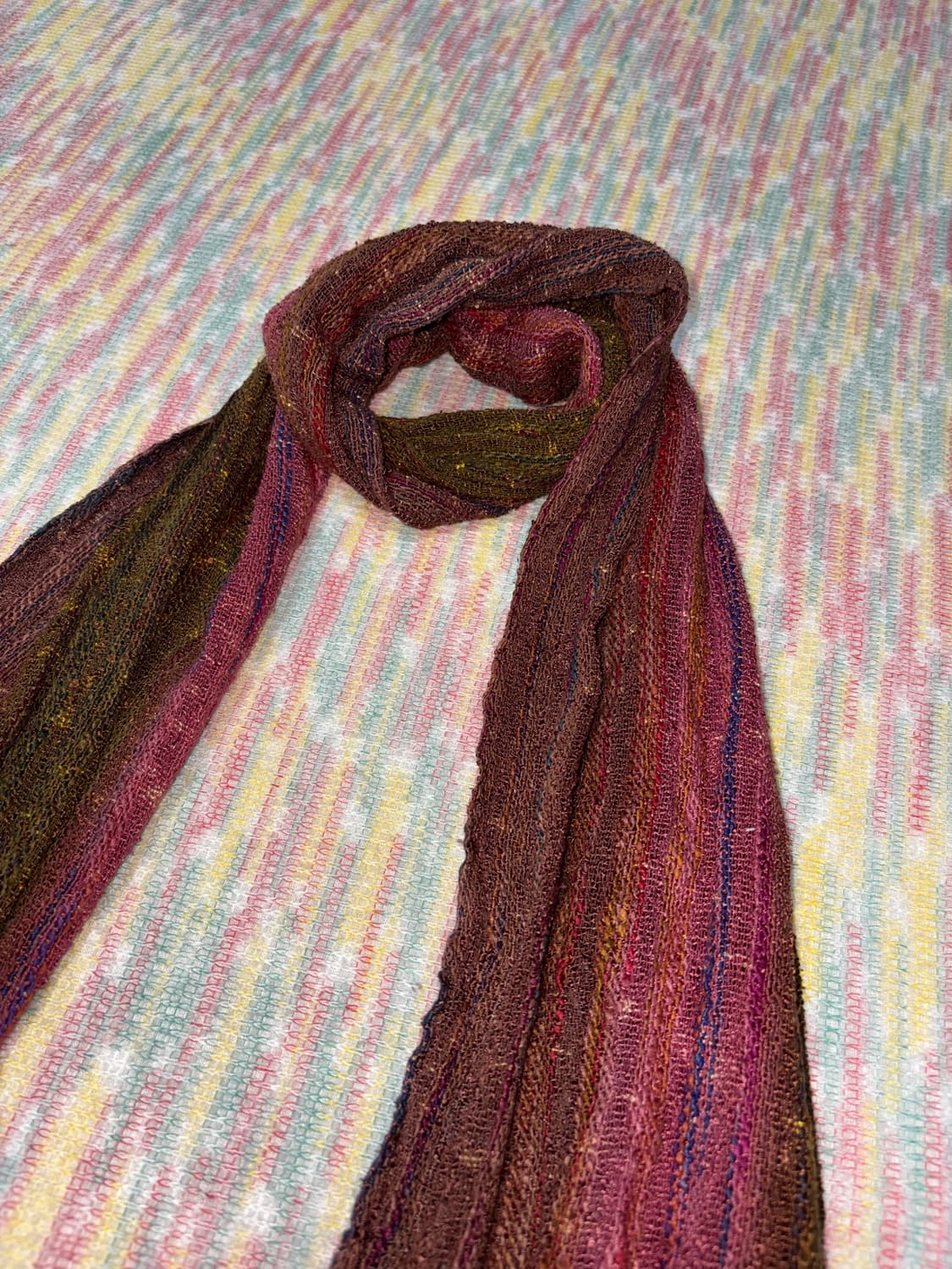 핑크 카키브라운 머플러 상품이미지7