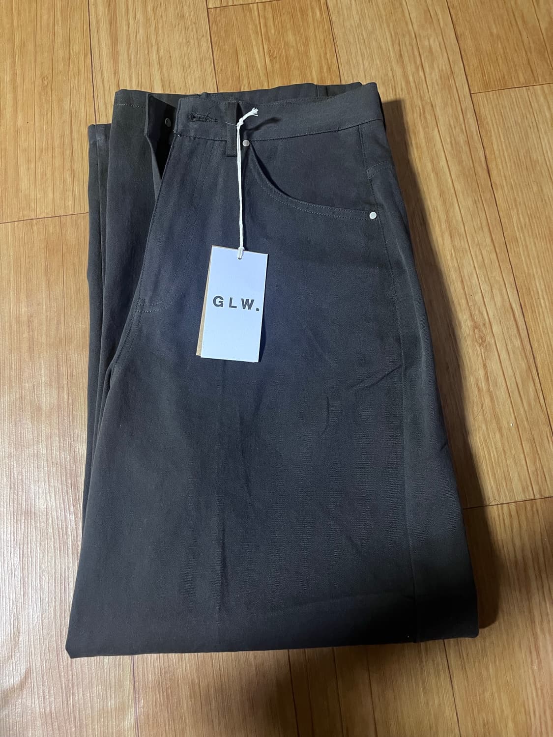 굿라이프웍스 코튼 커브드 팬츠 차콜 S 상품이미지4