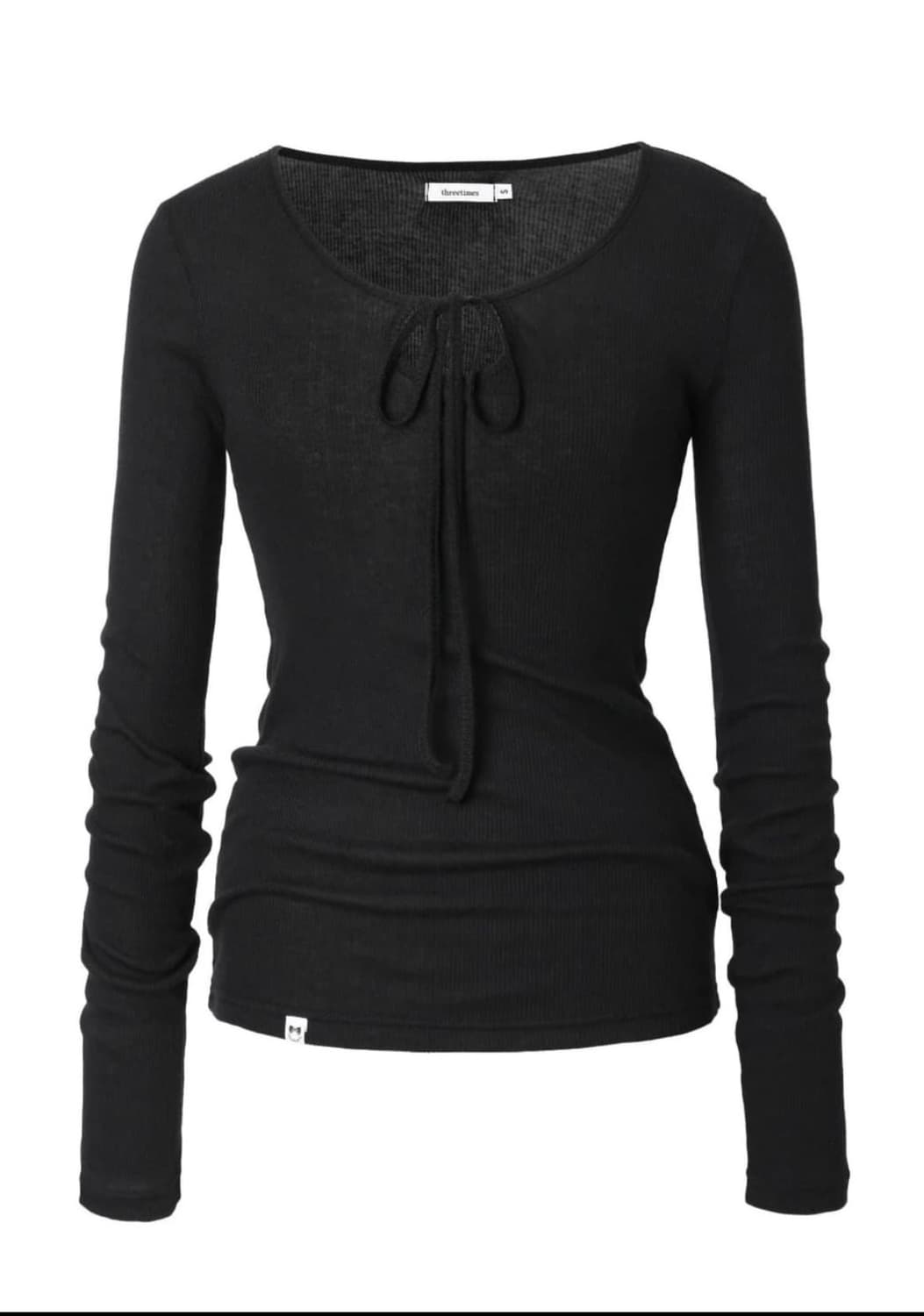 쓰리타임즈 hazy top black m 상품이미지1