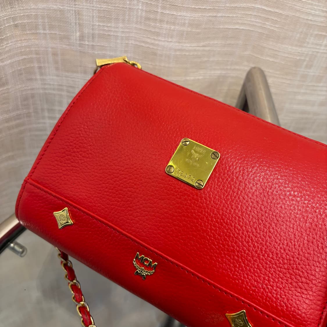 정품 MCM 금장 체인 크로스백    상품이미지4