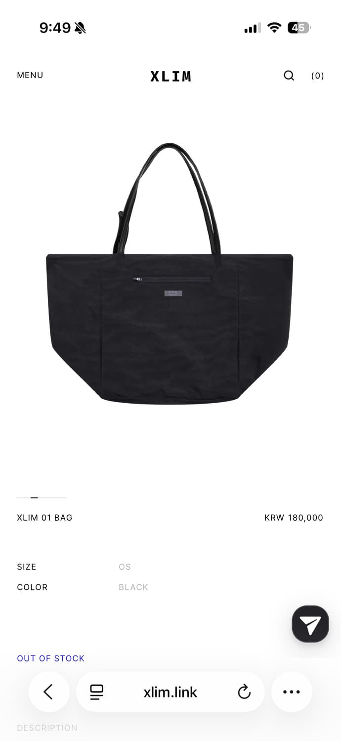 XLIM 01 BAG BLACK 상품이미지3