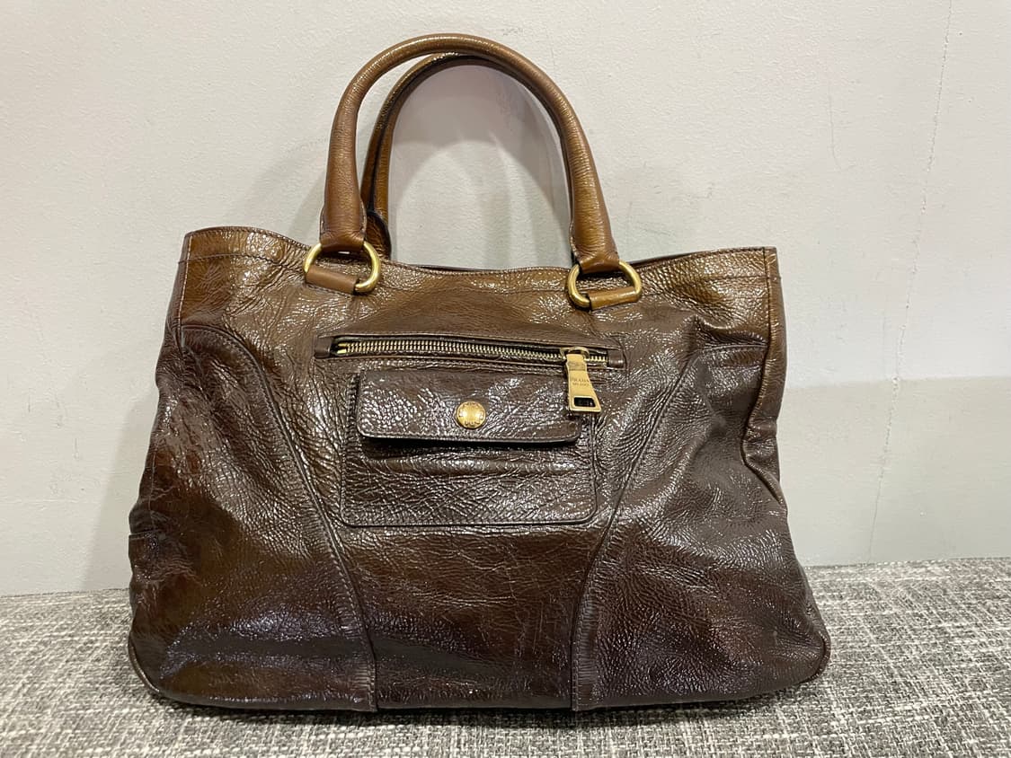 프라다 비텔로 샤인 토트백 브라운 정품 상품이미지2