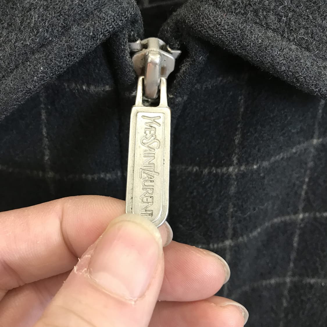 입생로랑 YSL 울 체크 싱글블루종 [105] 상품이미지3