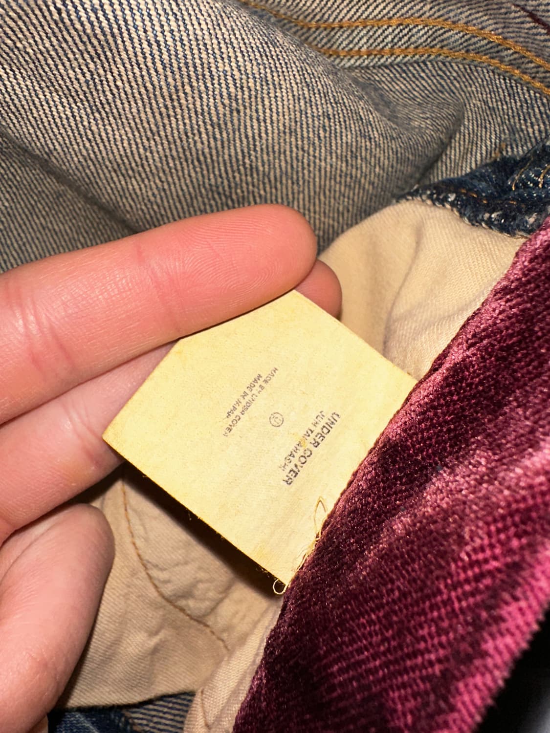 언더커버리즘 02aw 벨루어 스트라이프 데님 상품이미지7