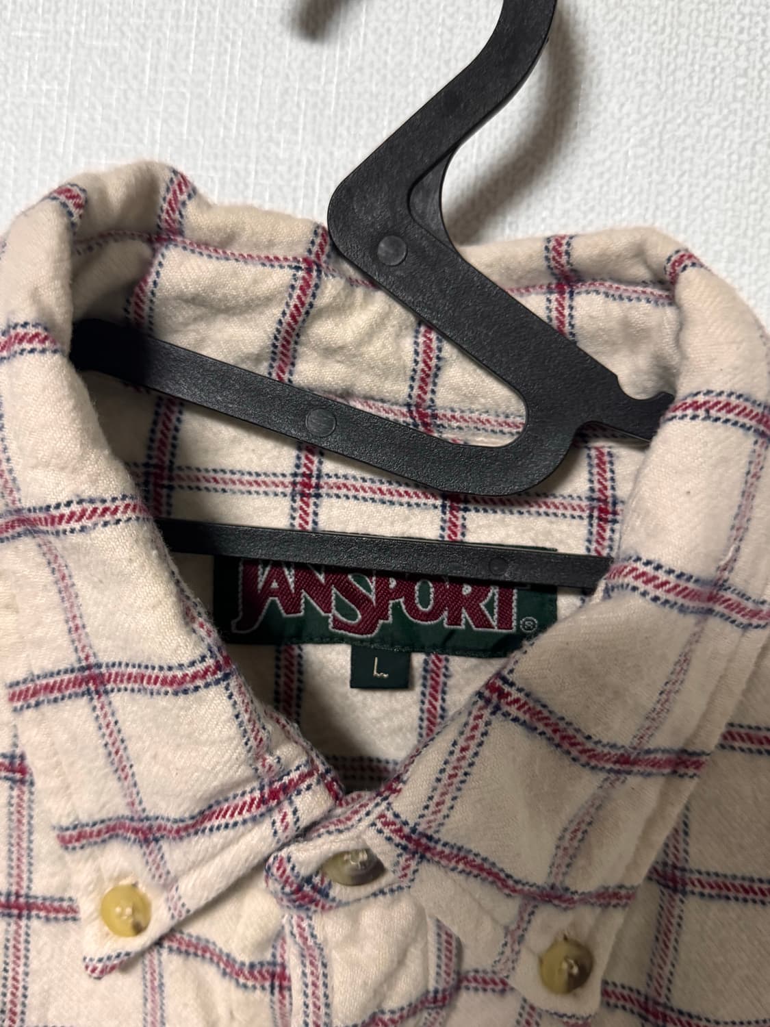 잔스포츠 그린탭 타탄 아이보리 체크셔츠 상품이미지4