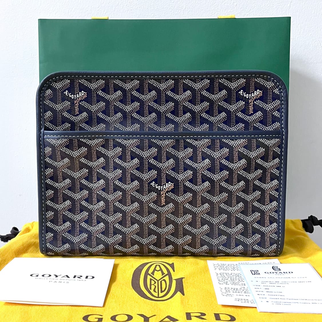 [미사용 새상품] 고야드 쥬방스 MM 네이비 클러치 백 가방 상품이미지1