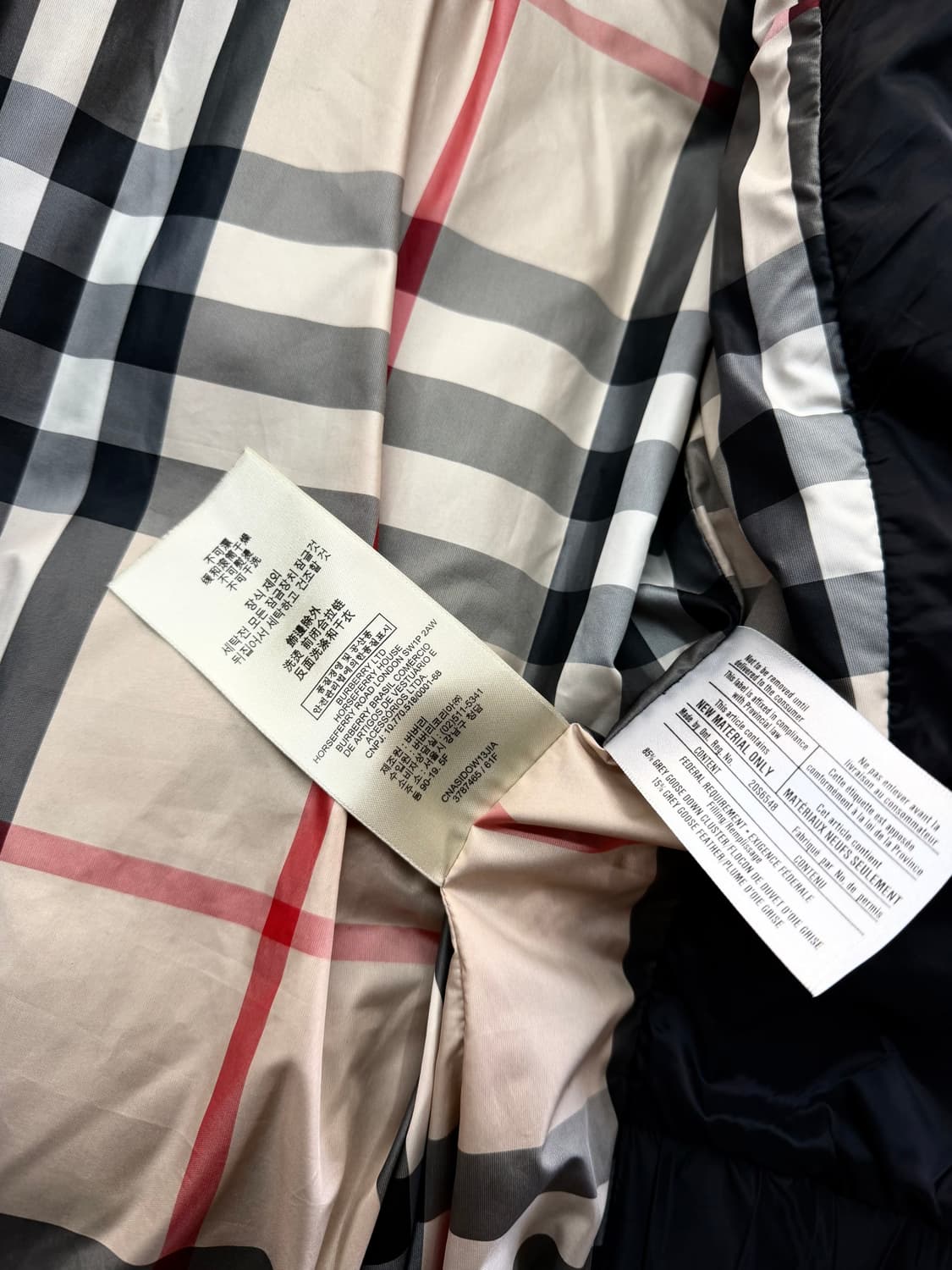 XS/ 버버리 이중 레이어 벨티드 다운 패딩 점퍼 상품이미지9