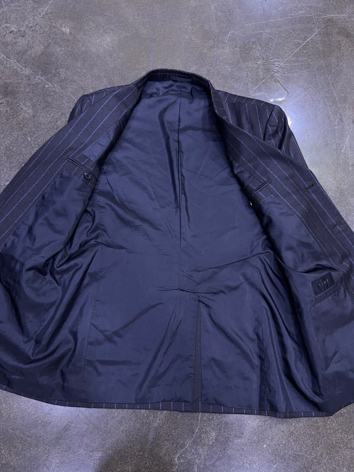 타임옴므 스트라이프 수트셋업 캐시미어 블렌드 블레이저 팬츠 54 상품이미지5