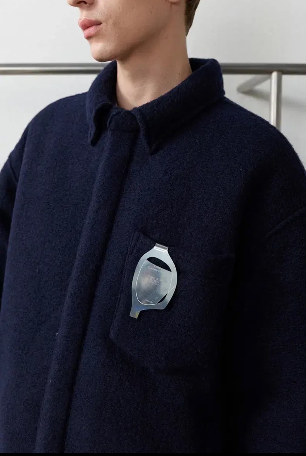 yiyae 이예 푸퍼 패딩 셔츠 네이비 상품이미지4