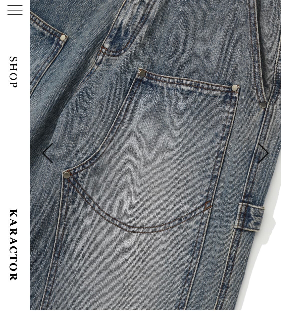 카락터 데님팬츠 Ptery Double Knee Pants 상품이미지6