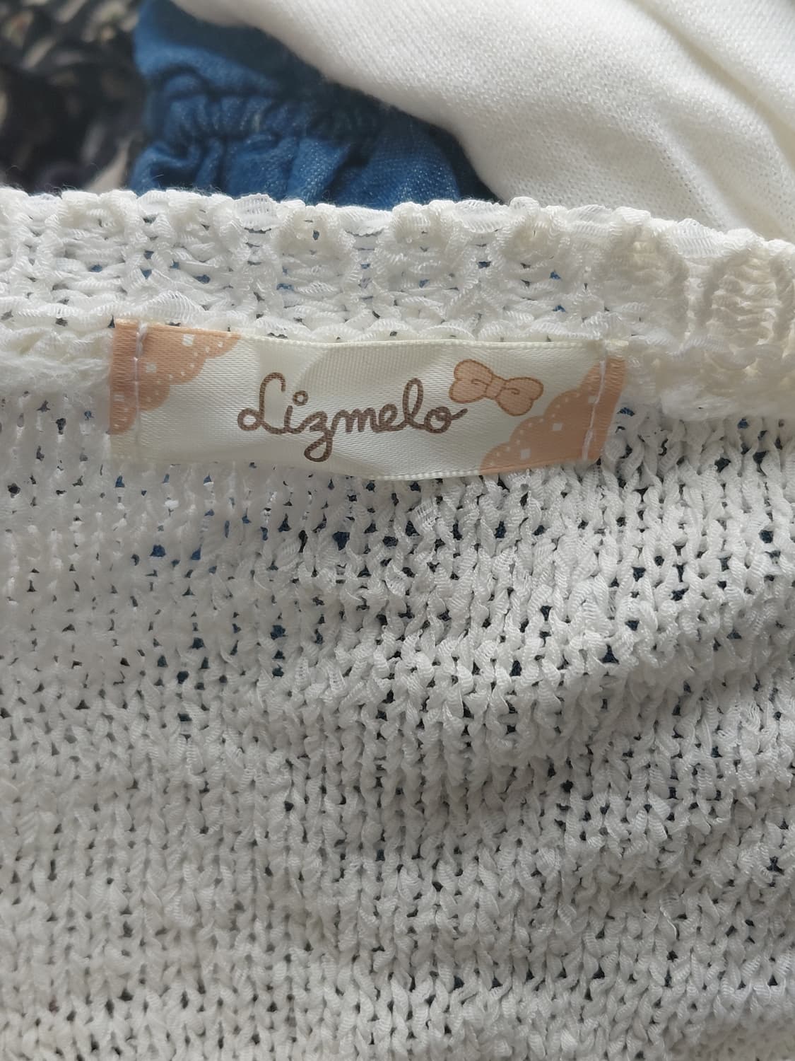 [일본빈티지] 아이보리 펀칭 레이스 니트 긴팔 상품이미지5