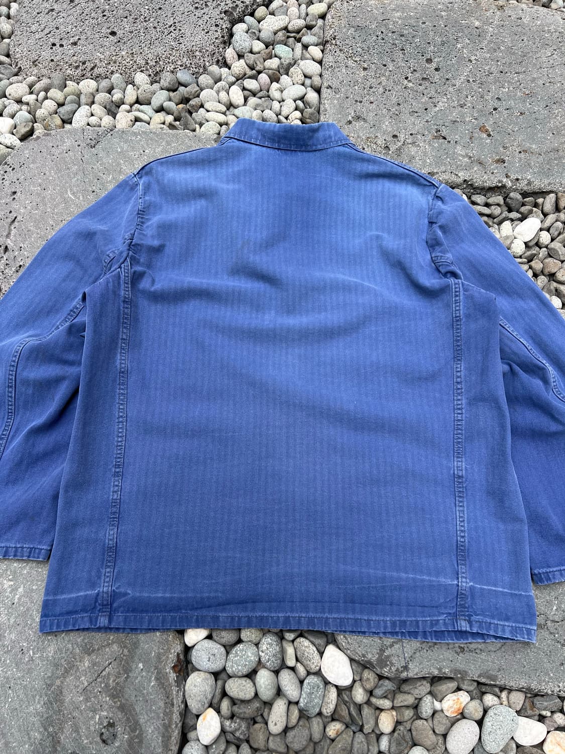 FADED WASHING BLUE "HBT" 헤링본트윌코튼 프렌치워크자켓 상품이미지7
