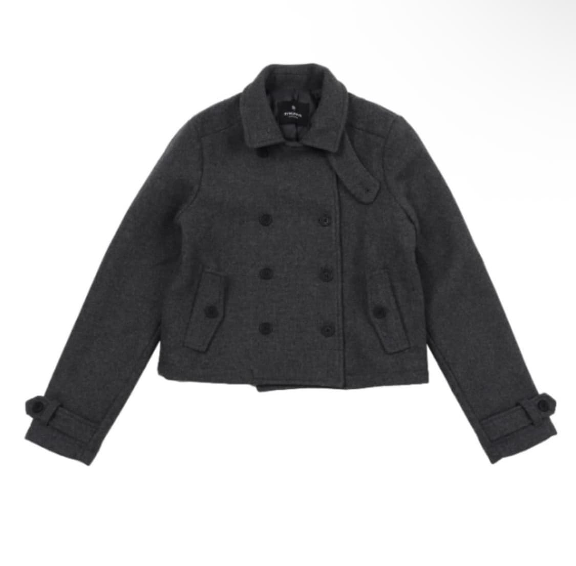 시너진 플레인 울 더블코트 챠콜 새상품 상품이미지1