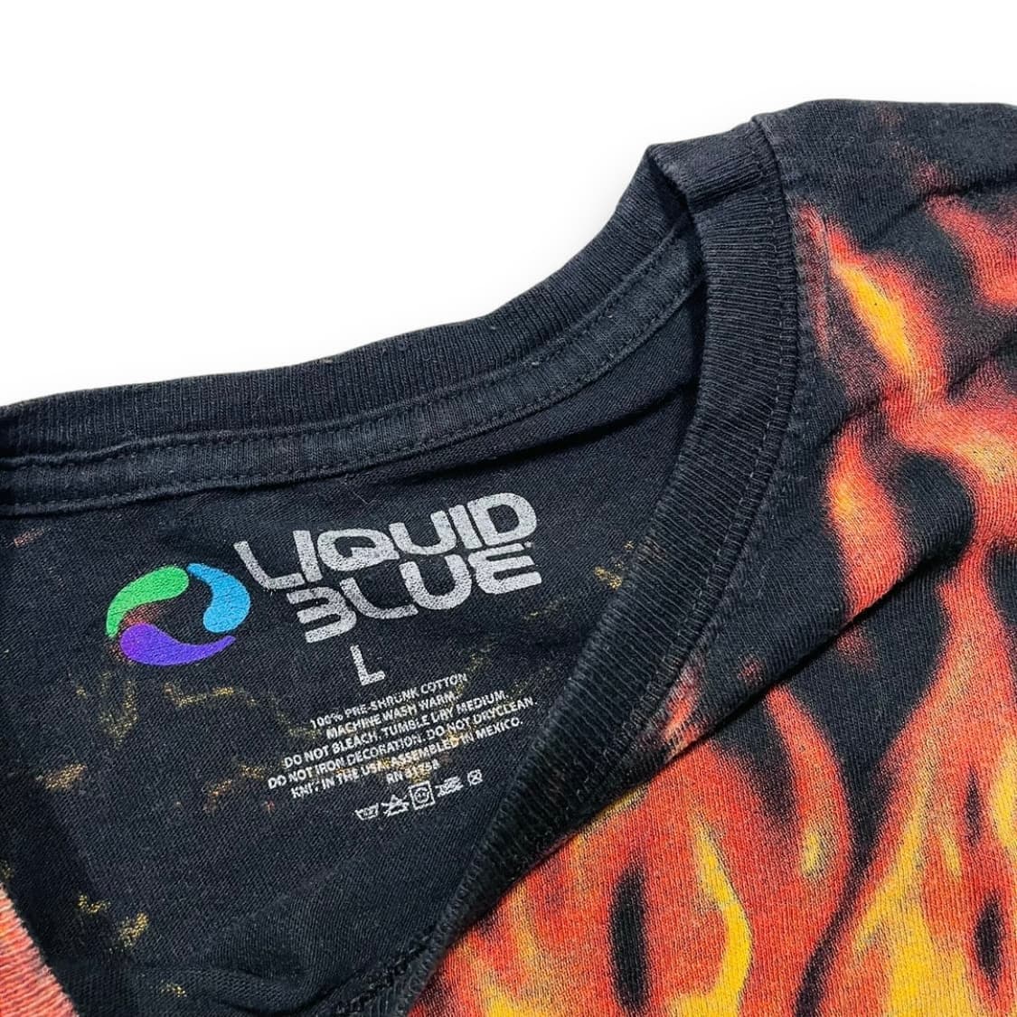 리퀴드 블루 2008s 플레임 스컬 아트 반팔 티셔츠 상품이미지6