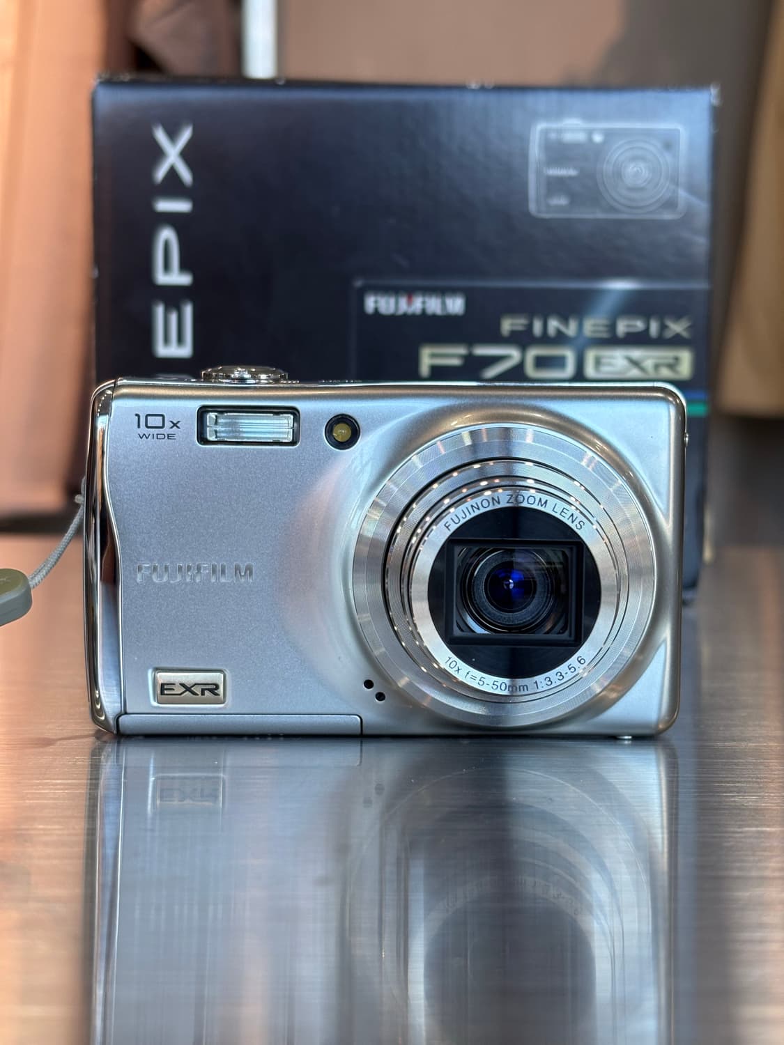 배터리2개/박스O/민트급)후지필름 파인픽스 f70exr 실버 빈티지디카 상품이미지1