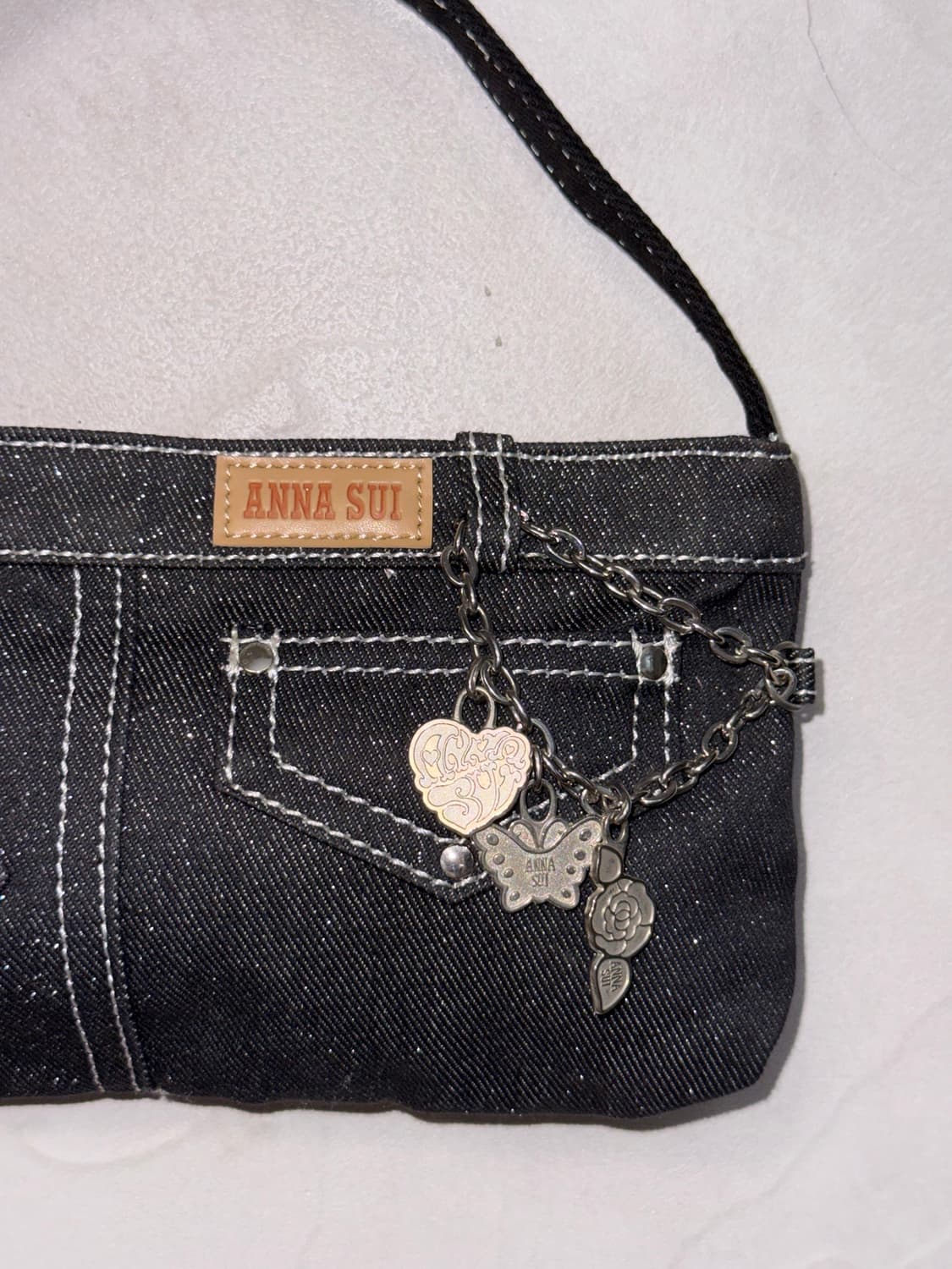 Anna Sui denim stitch chain mini 숄더백 상품이미지3