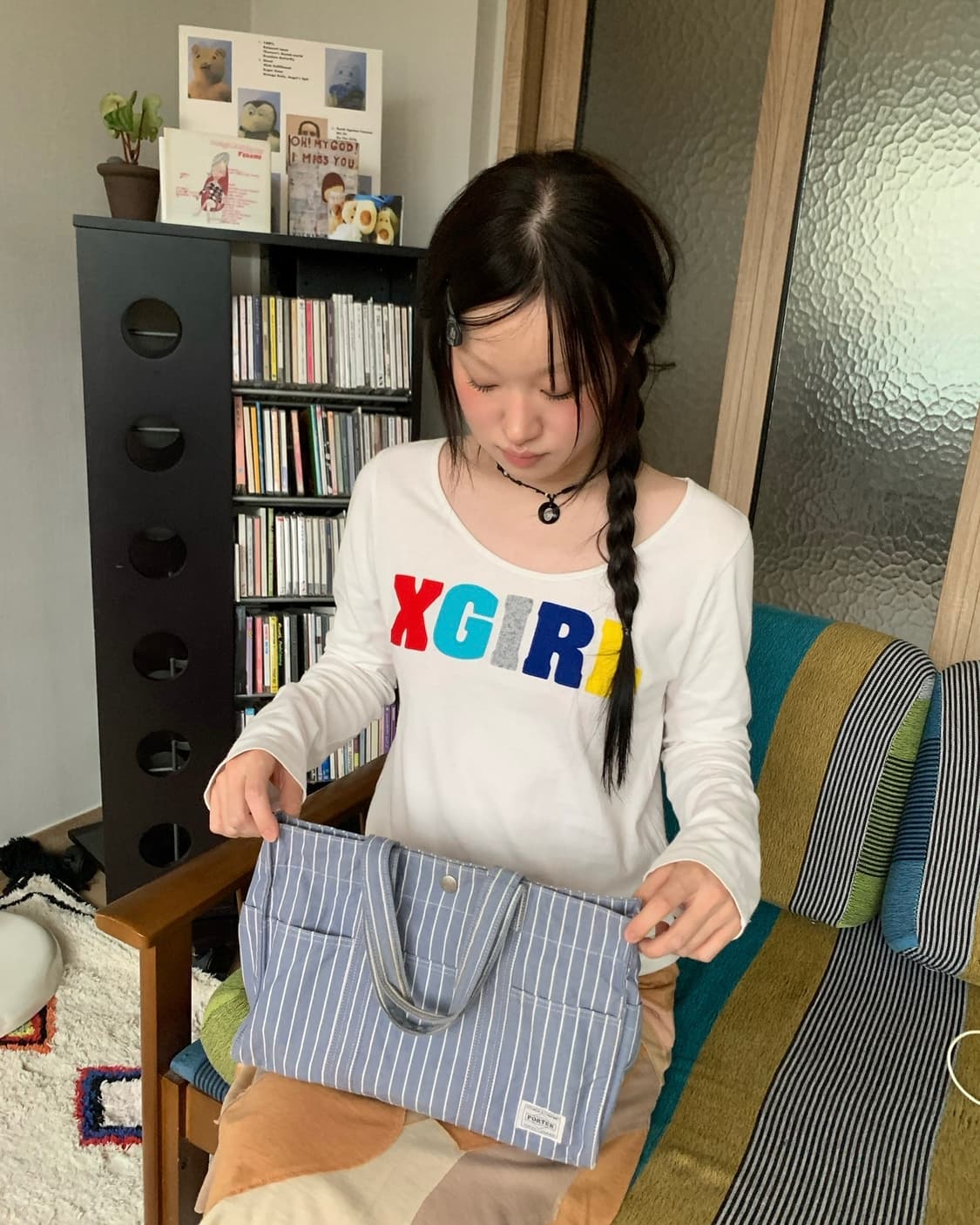 x-girl, rainbow top  상품이미지3