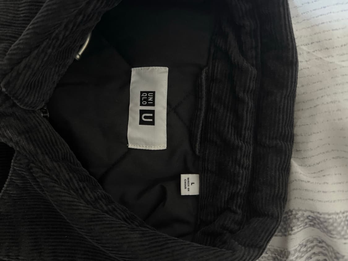 (L) 유니클로 U 코듀로이 패디드 블루종 다크그레이 상품이미지4