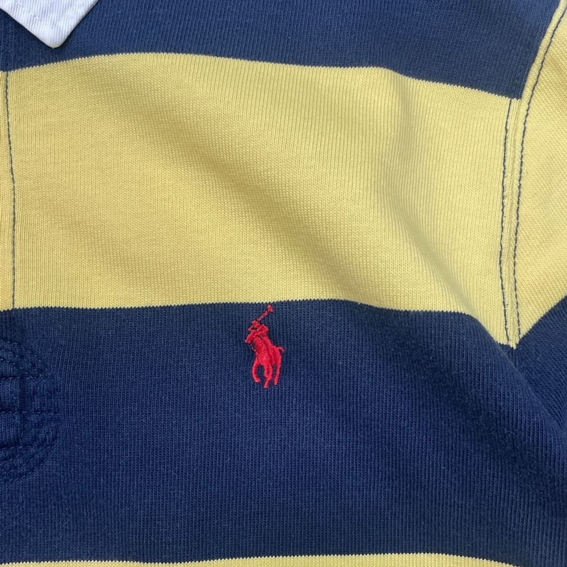 POLO BY RALPH LAUREN 럭비티 네이비+옐로우 XL 상품이미지2