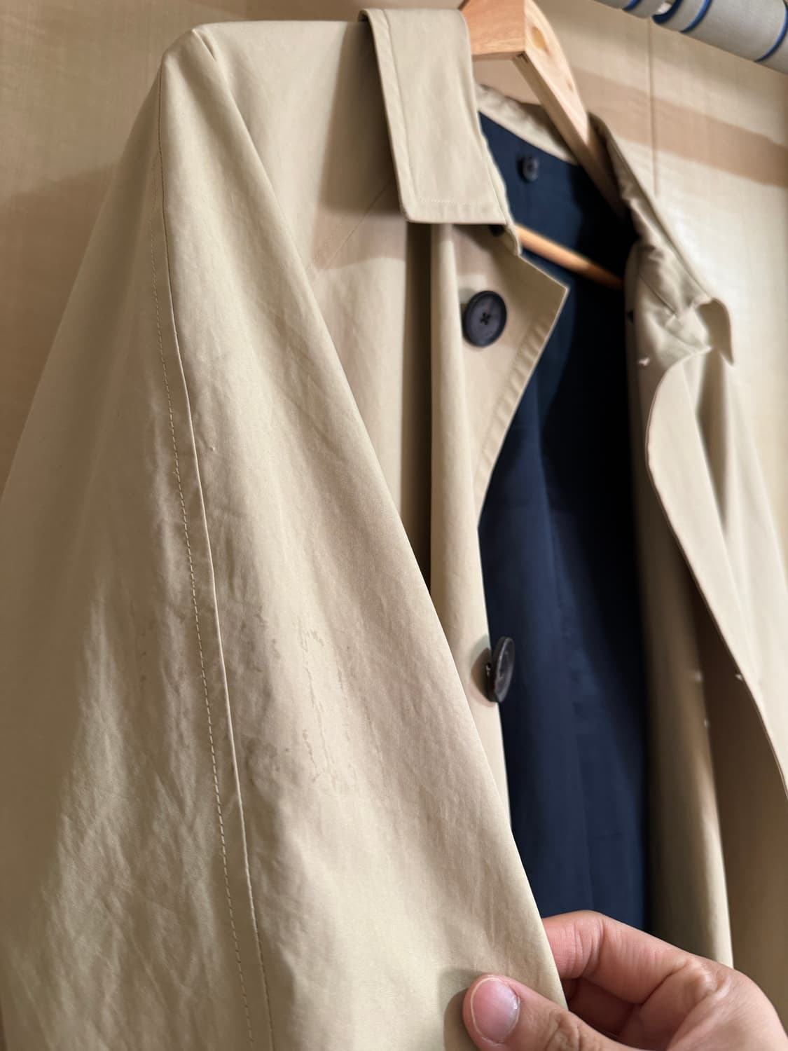 타임옴므 24ss 후드탈부착 트렌치코트 베이지 105 상품이미지6