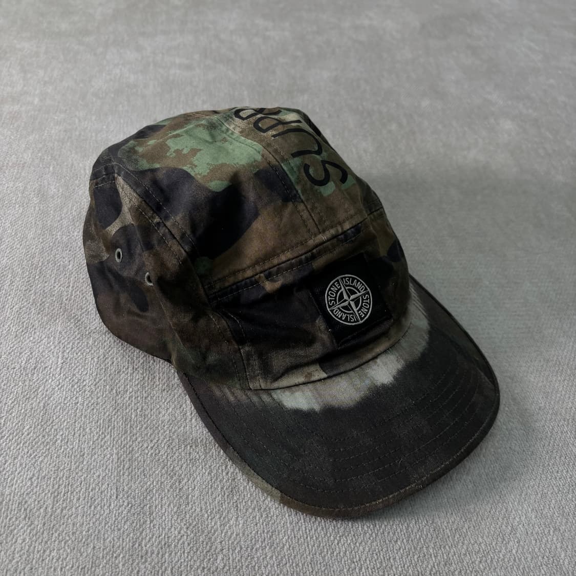 슈프림 X 스톤아일랜드 14FW 카모 캠프캡 상품이미지1