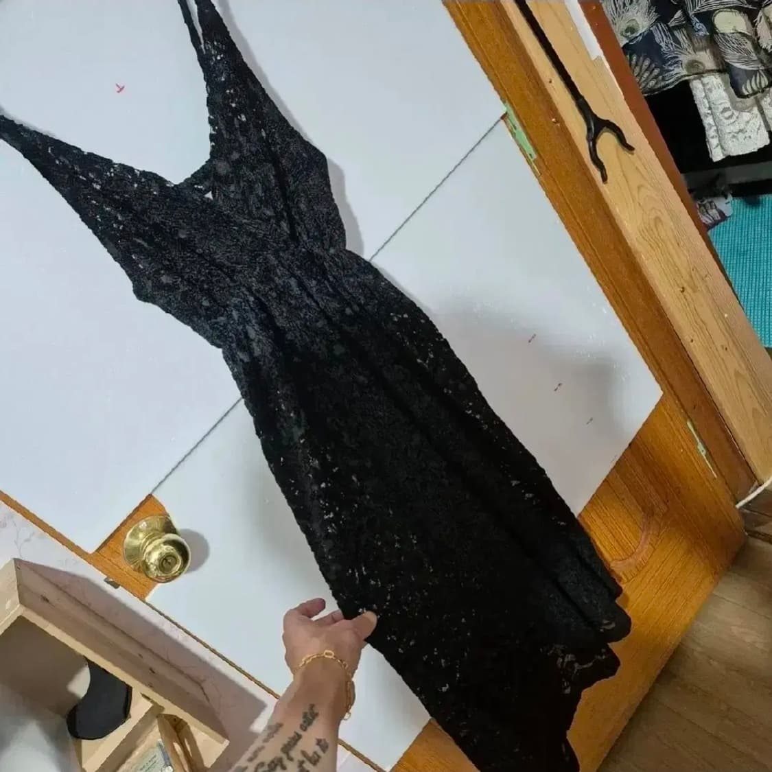 4046 ) S급 최고급 레이스 원피스 아이보리 블랙 (각각가격) 상품이미지4