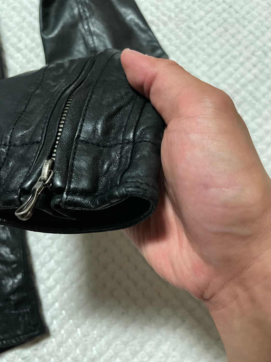 [48] PUER HOMME 아티잔 무드 2WAY 양가죽 레더 자켓 상품이미지10