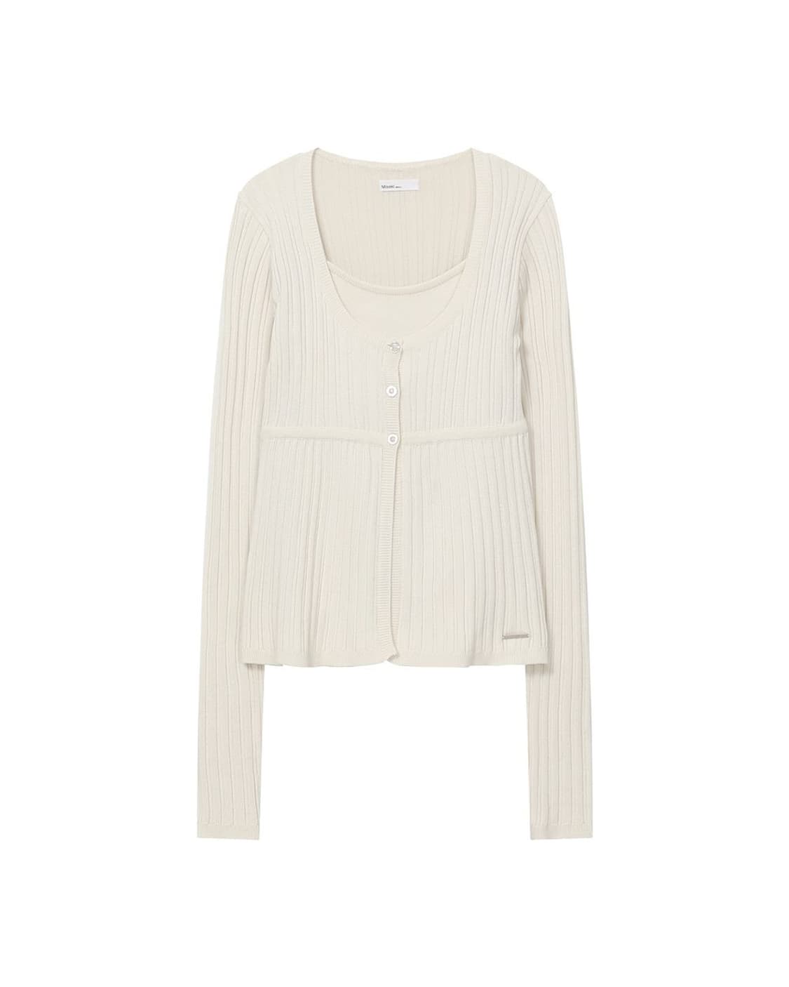 미세키서울 리브드 니트 가디건 상품이미지2