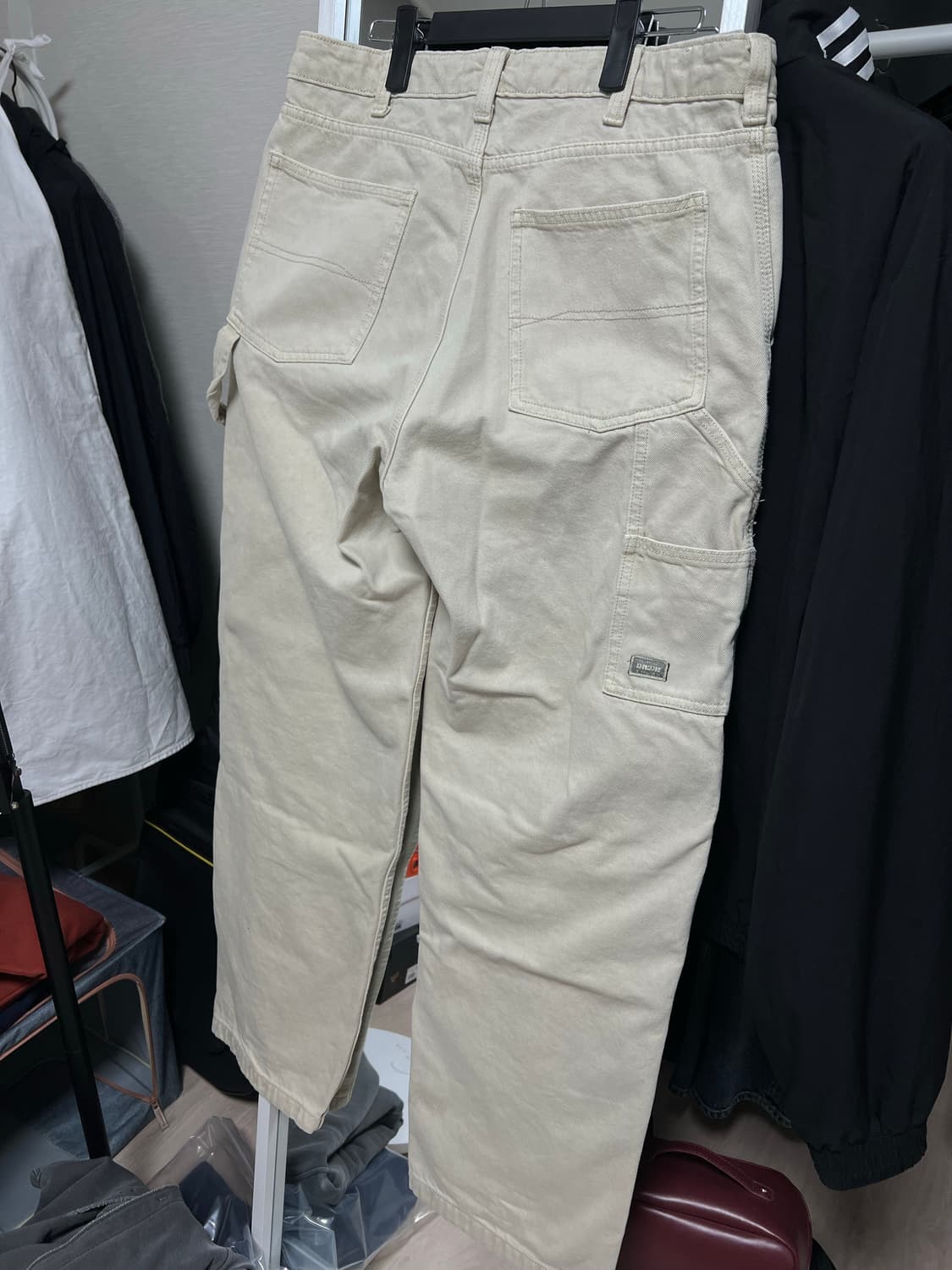 판매)자라 워시드 카펜터 포켓팬츠 스톤색상 32 새상품 상품이미지3