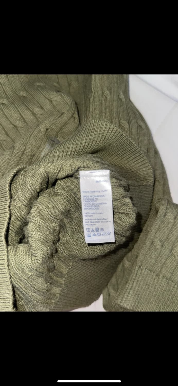 정품 타미힐피거 올리브 니트 새상품 S 상품이미지3