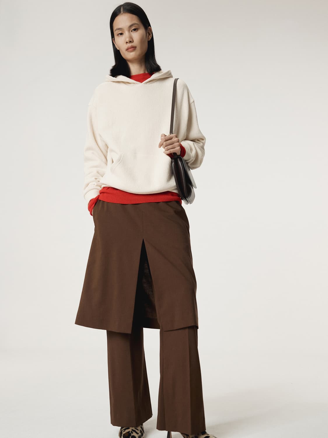 렉토 RECTO RC 레이어드 스커트 팬츠 토바코 상품이미지5