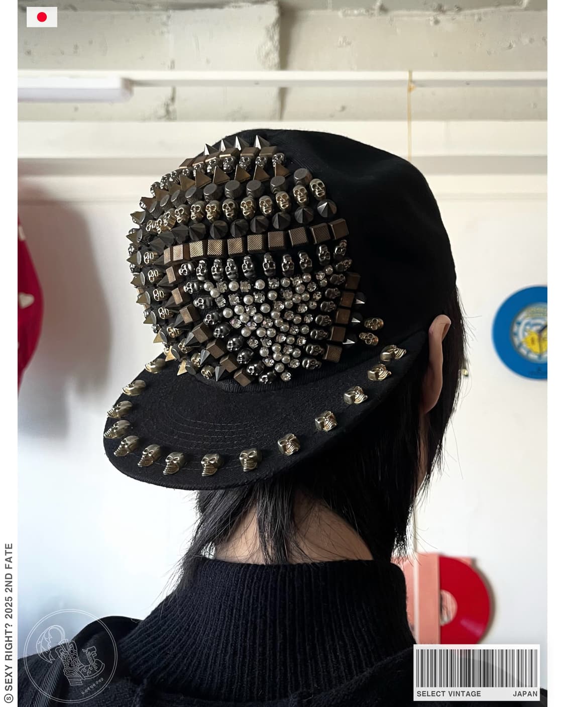 Jpn Vintage V-Kei Jewel Trim Trucker Cap 상품이미지1