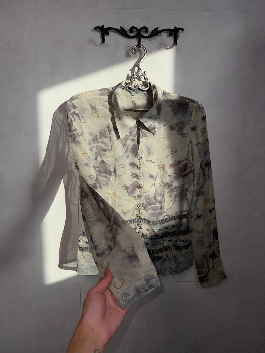 Ethnic tie dye graphic blouse 상품이미지2