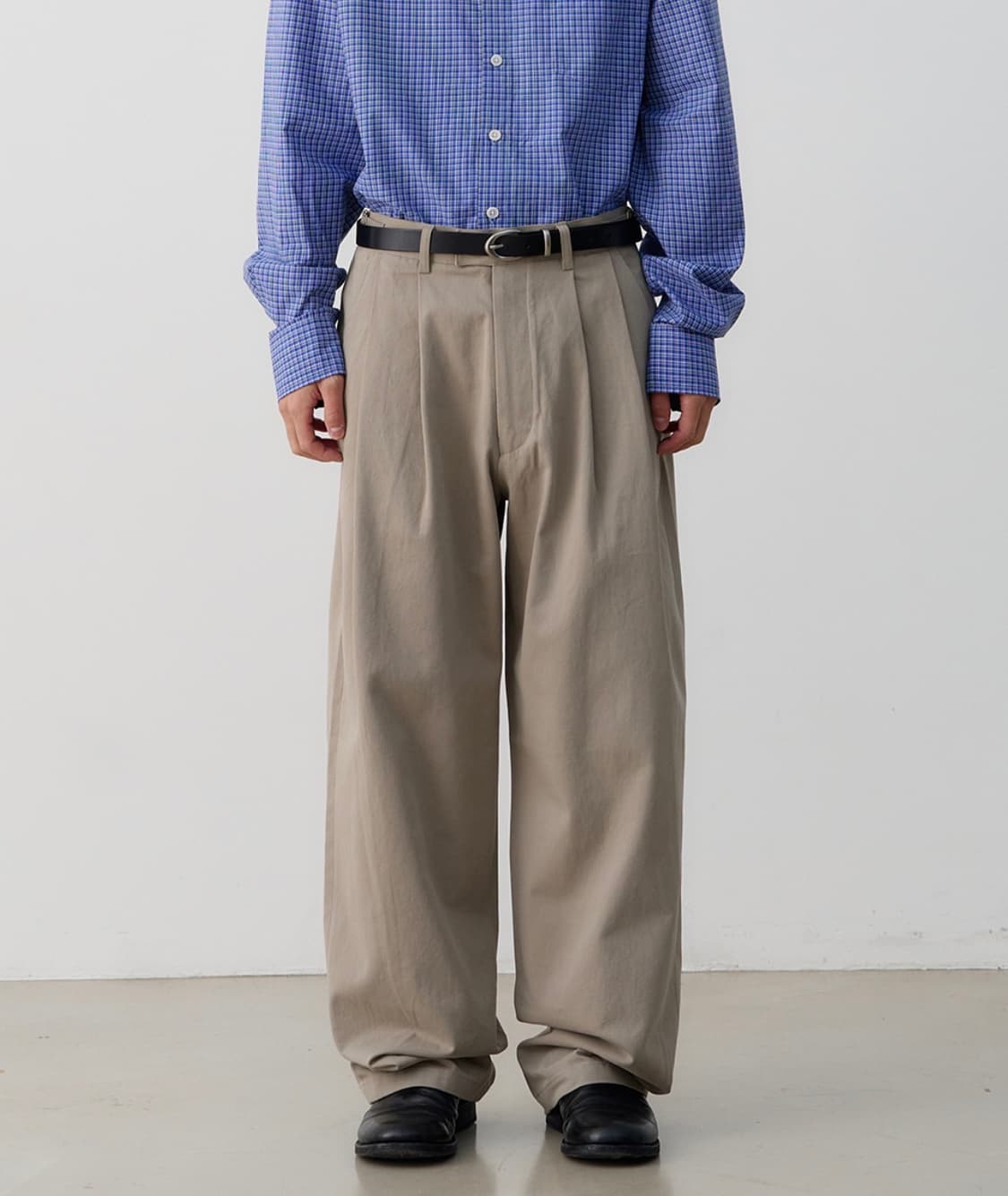 노운 와이드 치노 팬츠(카키베이지/0사이즈) 커브드팬츠 인템포무드 쿠어 상품이미지1