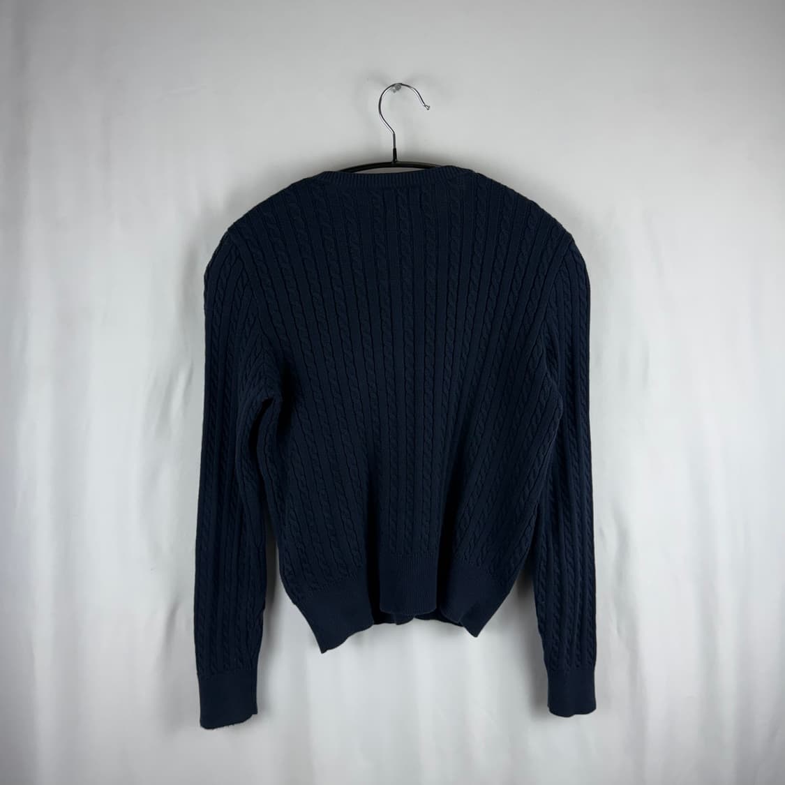 L) 폴로랄프로렌 신형 키즈/우먼스 케이블 크롭 가디건 네이비 상품이미지6