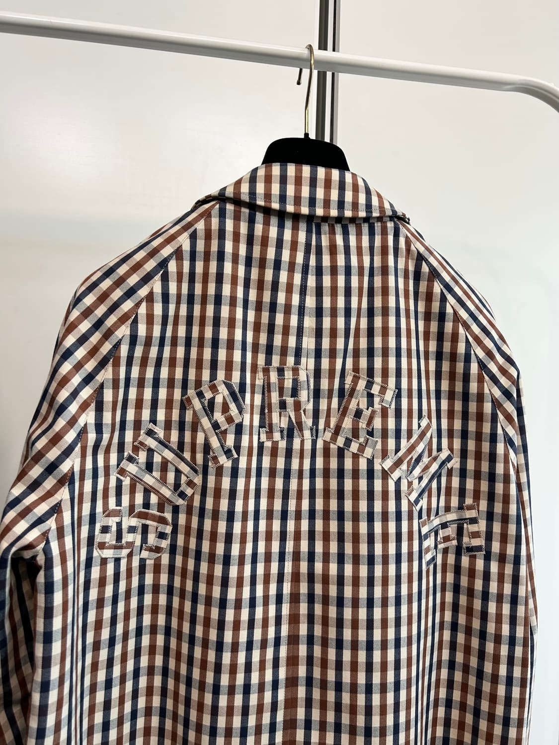 슈프림 x 아쿠아스큐텀 깅엄 체크 맥코트 상품이미지7