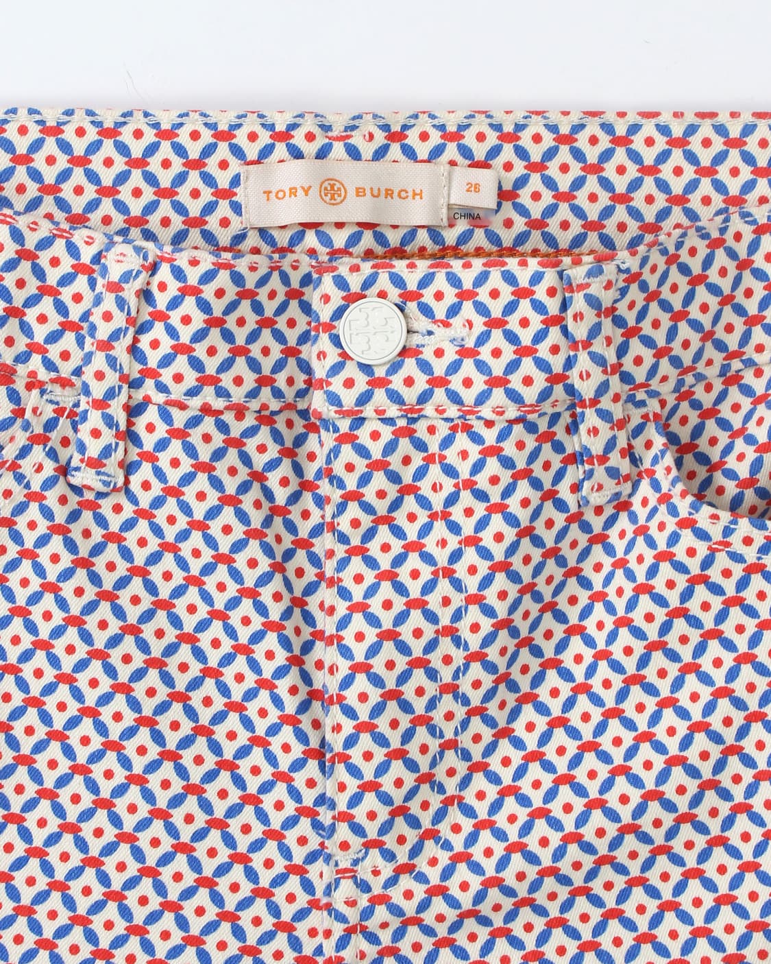 토리버치 Tory burch 빈티지 패턴 스트라이트 팬츠 상품이미지1
