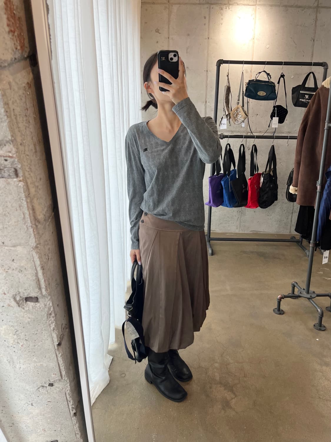 CARA 벌룬 스커트 올리브그린 상품이미지5