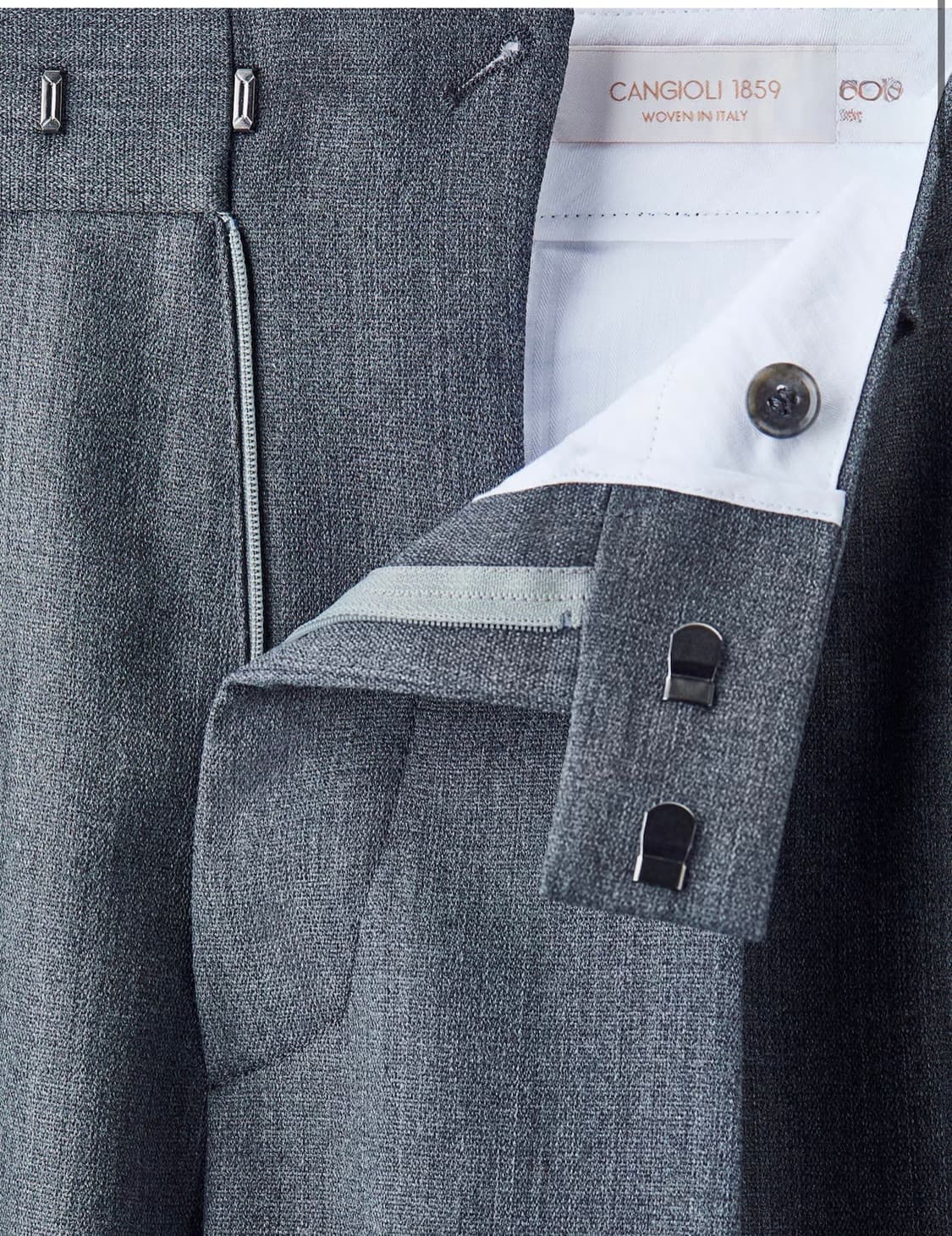 H&M 프리미엄셀렉션 라인 남성 울블렌드 와이드핏 수프 팬츠 48 사이즈 상품이미지5