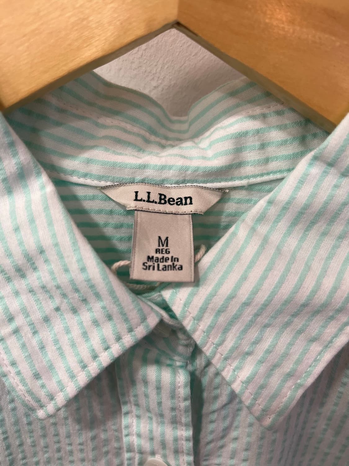 [M] 엘엘빈(L.L.Bean) 민트 시어서커 체크 셔츠 상품이미지3