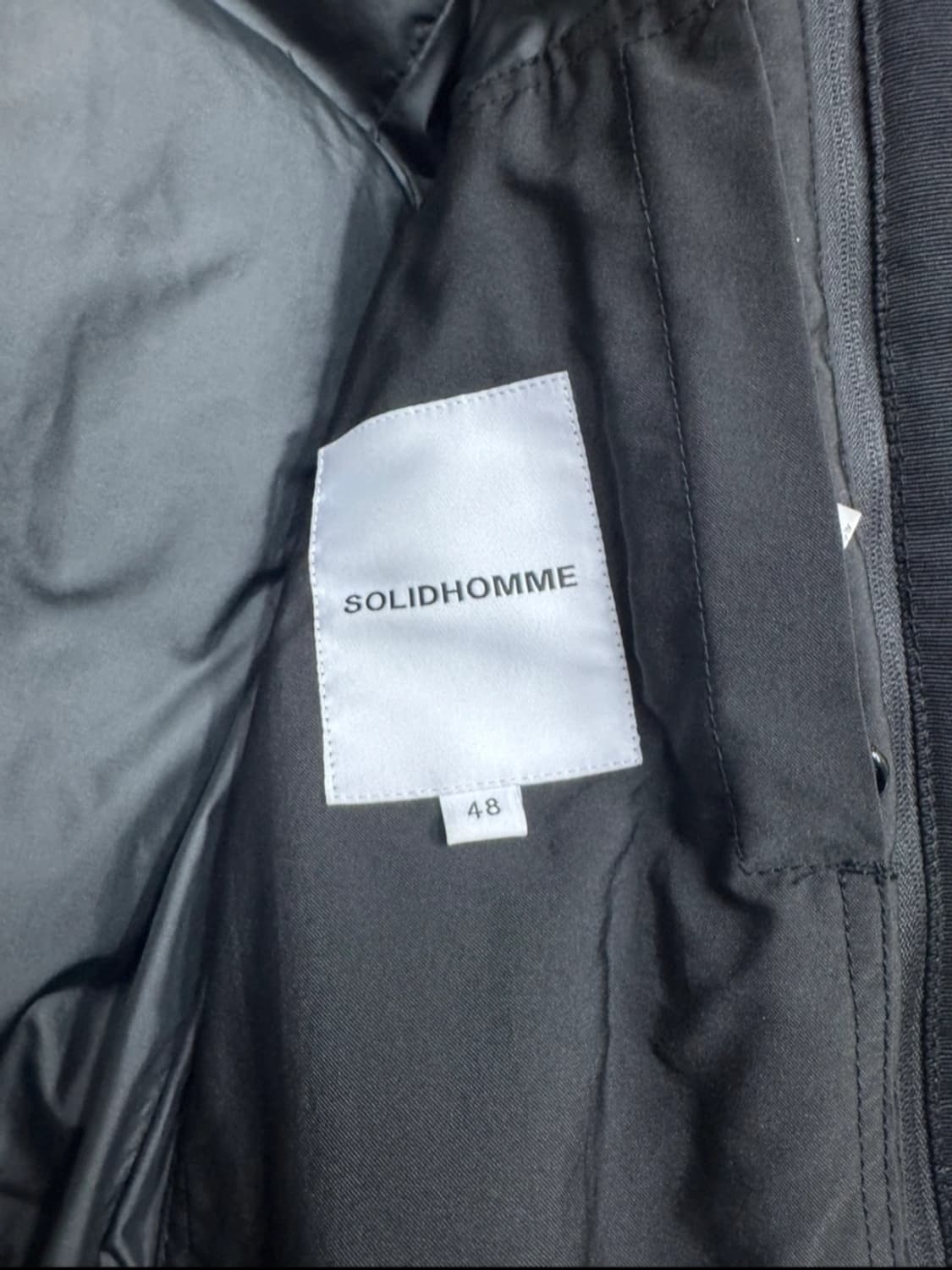 솔리드옴므 패딩 48사이즈 블랙 상품이미지3