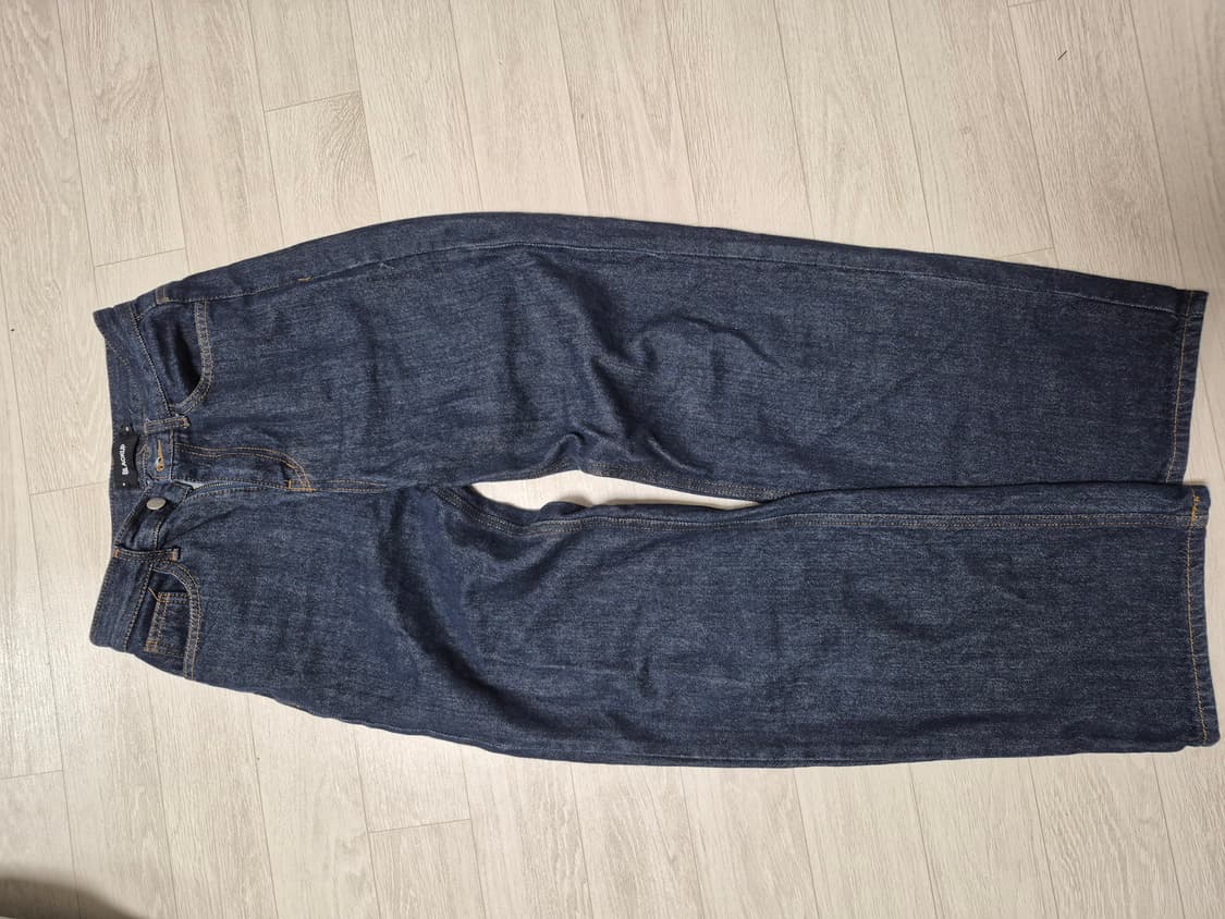 인디고 와이드 생지 데님팬츠 black up 상품이미지1