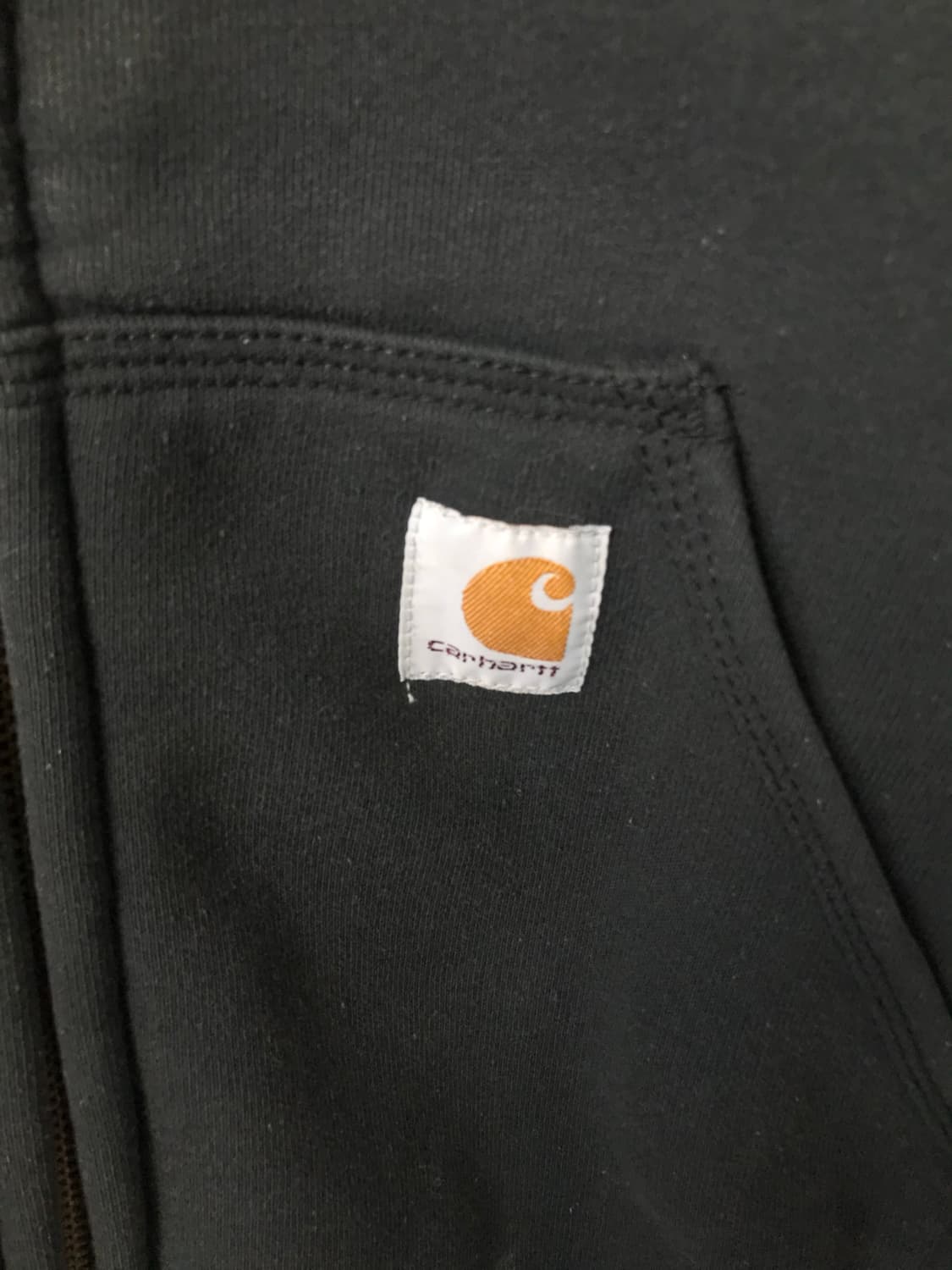 칼하트 지수로고 차콜 써멀 후드집업 상품이미지4