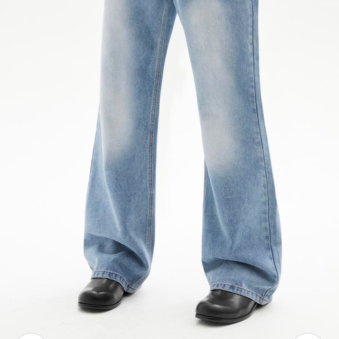 트릴리온 세미 와이드 플레어핏 부츠컷 데님 팬츠 연청 (리바이스517) 상품이미지2