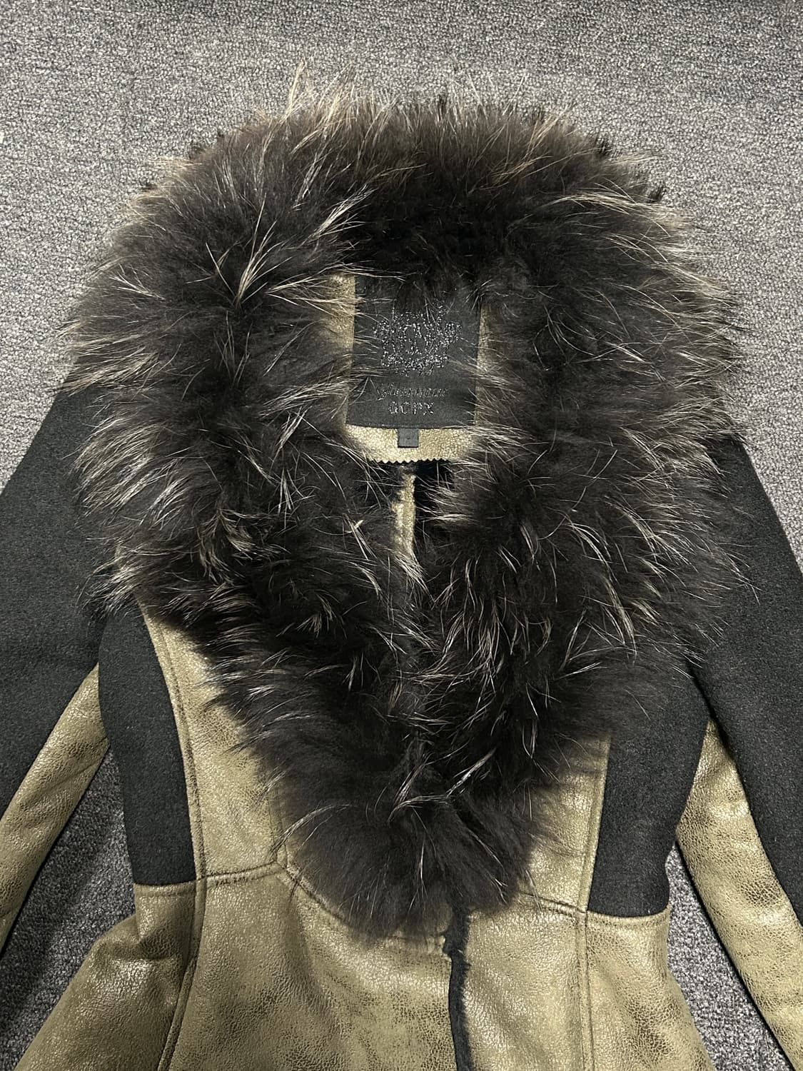 Vintage y2k Punk leather fur coat 상품이미지3