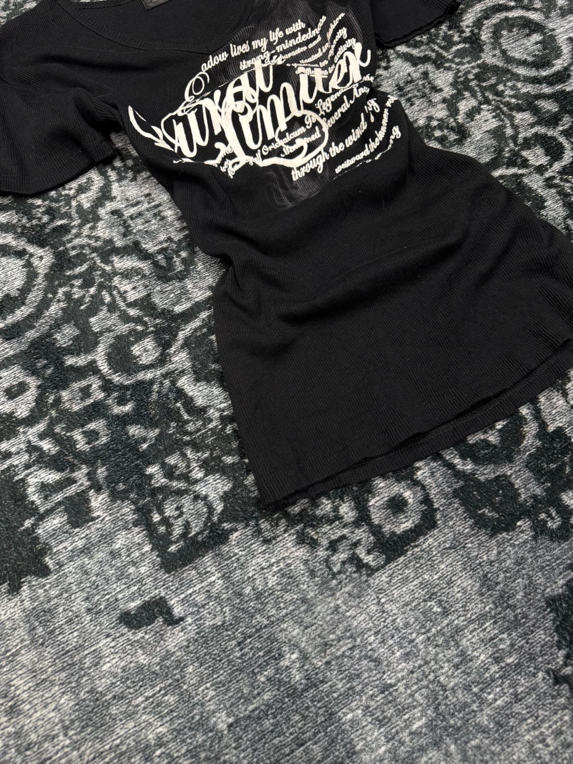 Beaumere 00s lettering ribbed top 상품이미지4