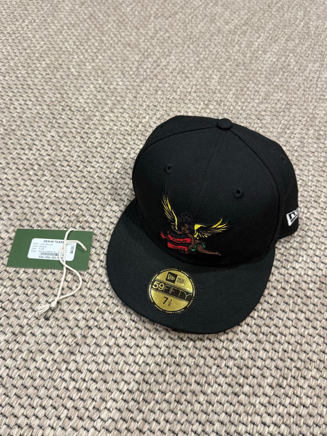 데님 티어스 x 뉴에라 블랙 천사 햇 블랙 738사이즈 상품이미지1