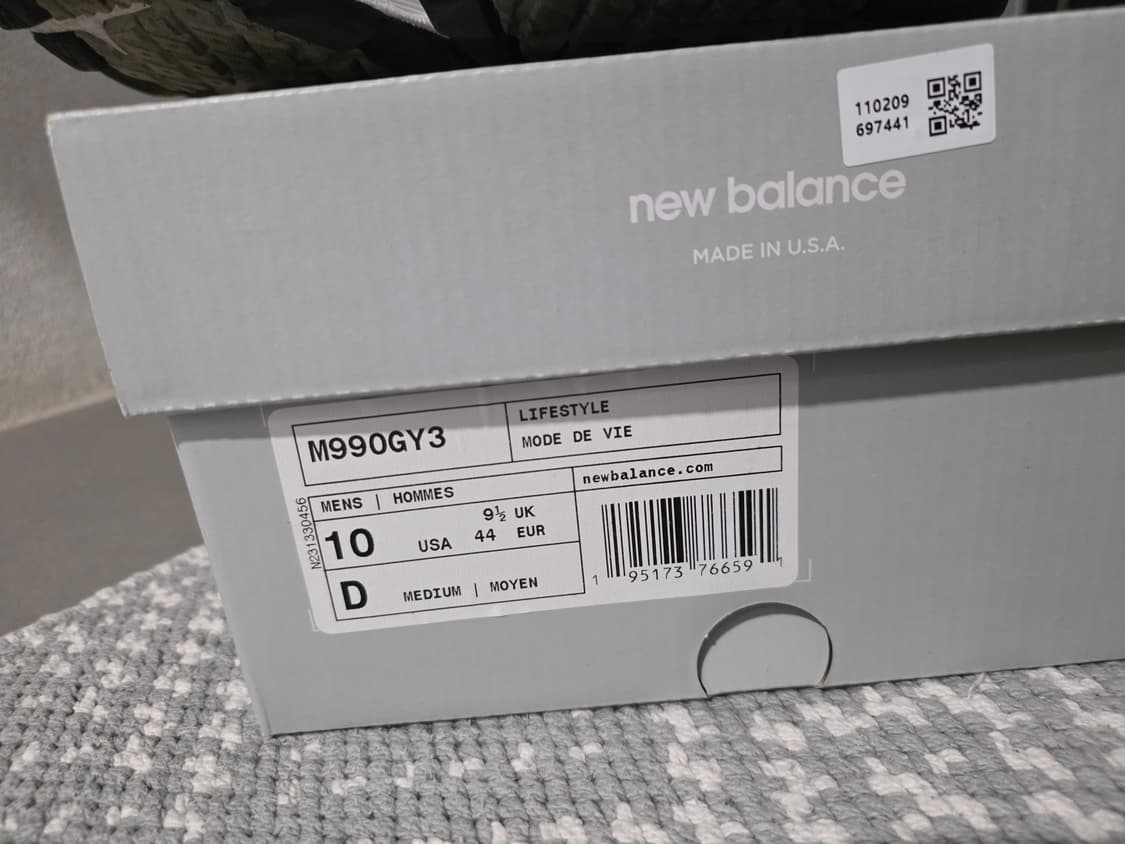 뉴발란스990v3 그레이 280 팝니다 상품이미지5