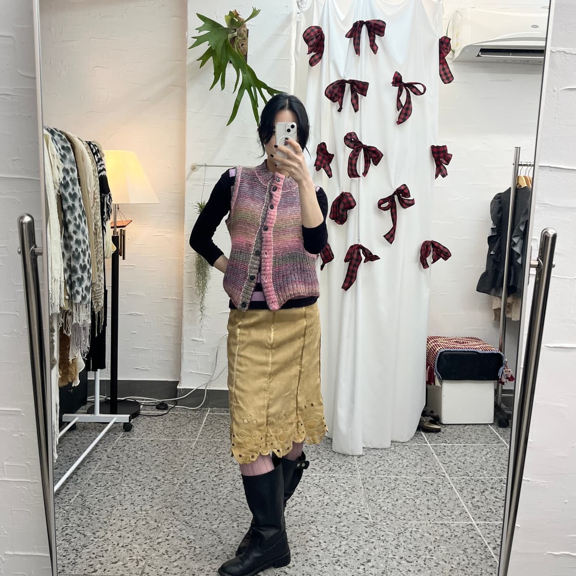 Blush fade knit vest 상품이미지2